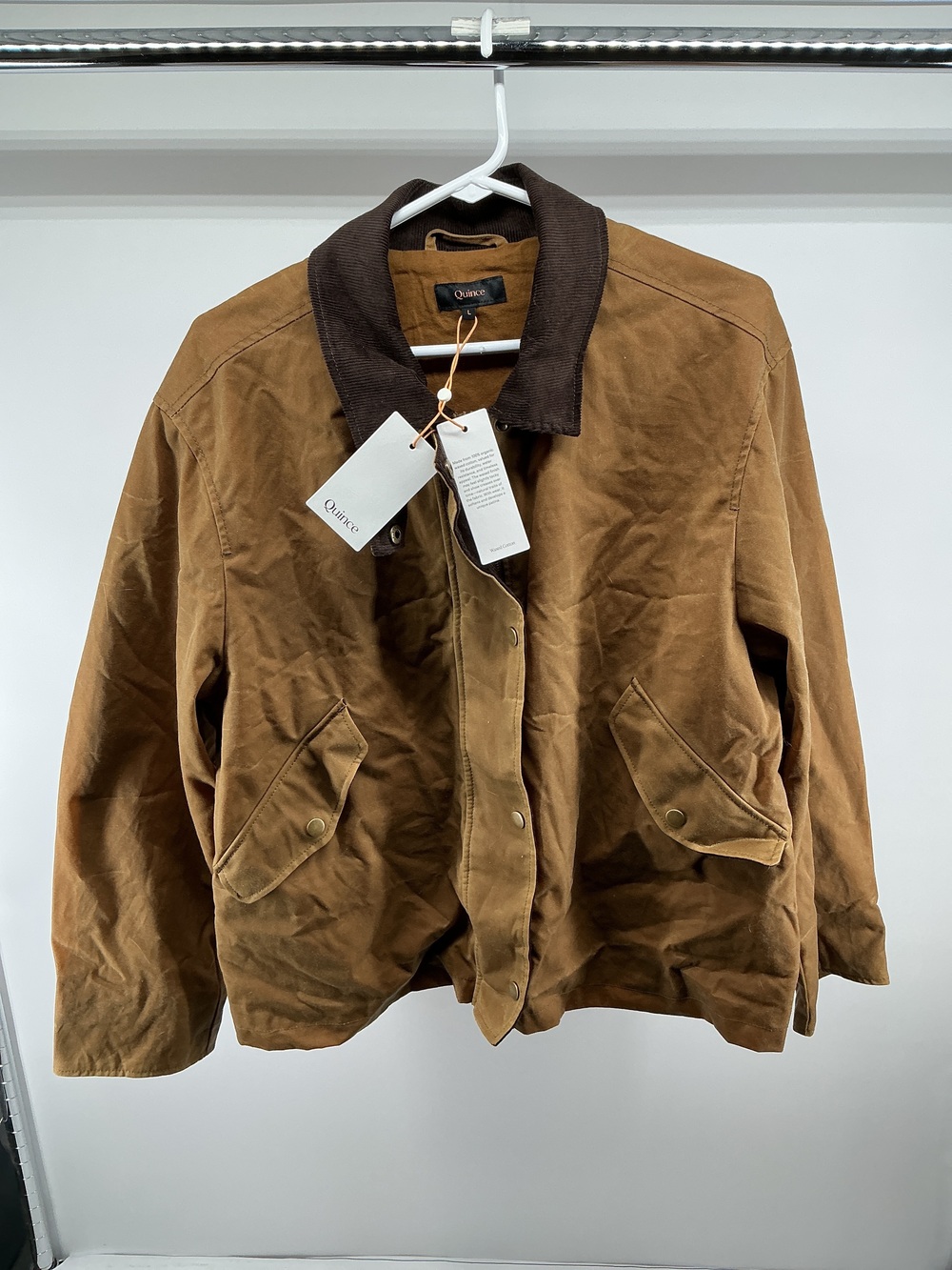 Organic Waxed Cotton Cropped Barn Jacket